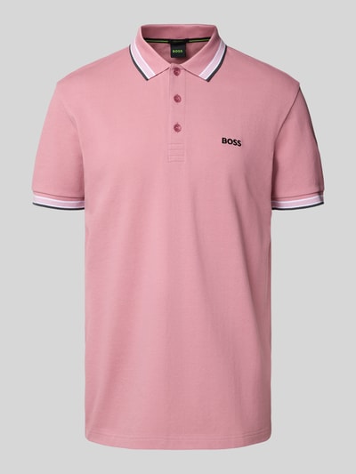 BOSS Green Regular Fit Poloshirt aus reiner Baumwolle Rosa 2