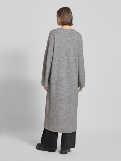 Gina Tricot Relaxed Fit Strickmantel mit Alpaka-Anteil Mittelgrau Melange 5