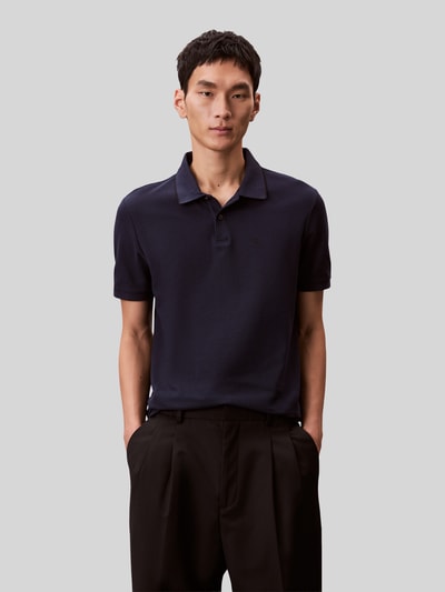 CK Calvin Klein Koszulka polo z logo w formie haftu z czystej bawełny Granatowy 4