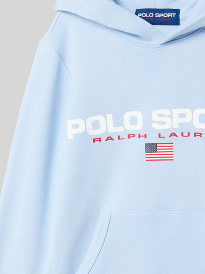 Polo Sport Hoodie met labelprint Bleu - 2