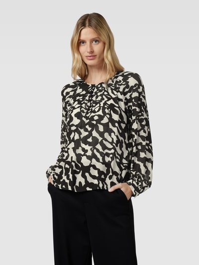 Luisa Cerano Blouse met all-over motief Offwhite - 4