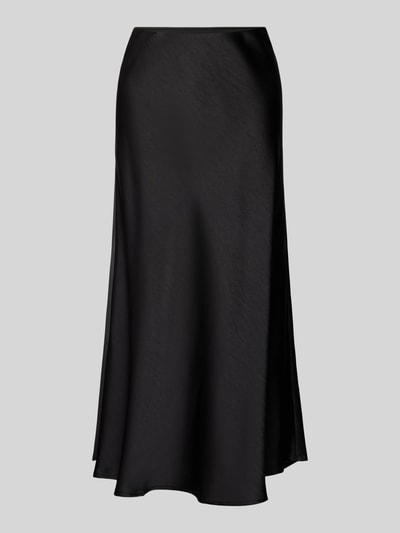 Neo Noir Midirok met plooien, model 'Bovary' Zwart - 2