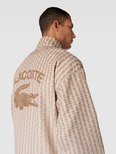 Lacoste Sweatjacke mit Stehkragen Beige 3