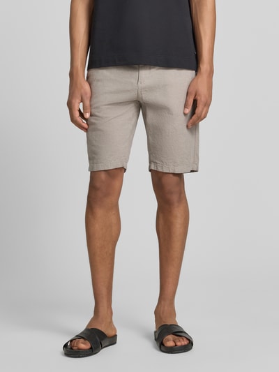 Lindbergh Bermudas aus Leinen-Mix mit französischen Eingrifftaschen Taupe 4