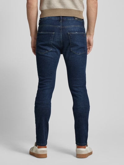 ELIAS RUMELIS Tapered Fit Jeans im Destroyed-Look Modell 'Noel' Dunkelblau 5