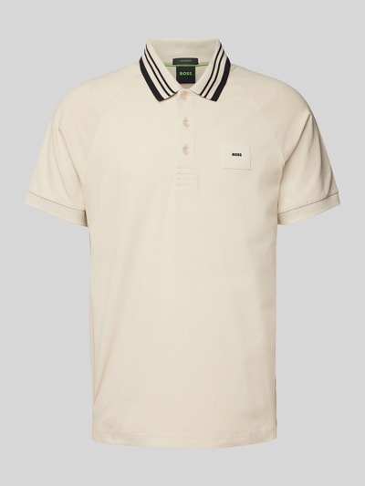 BOSS Green Regular Fit Poloshirt mit Label-Badge Modell 'Paddy' Beige 1