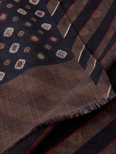 altea Sjaal van wol in all-over look Marineblauw - 2