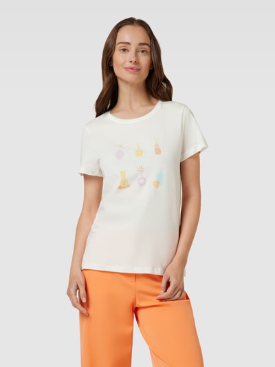 Tom Tailor T-shirt met ronde hals Offwhite - 4