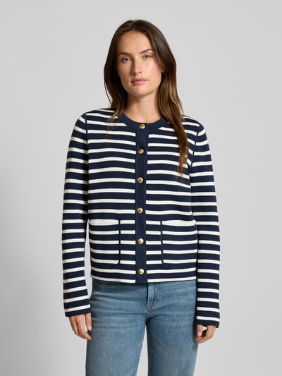 Tommy Hilfiger Kardigan dwustronny o kroju regular fit z mieszanki bawełny Granatowy 6