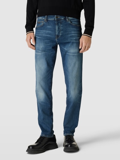 BOSS Orange Regular fit jeans met labeldetail, model 'Re.Maine' Jeansblauw - 4