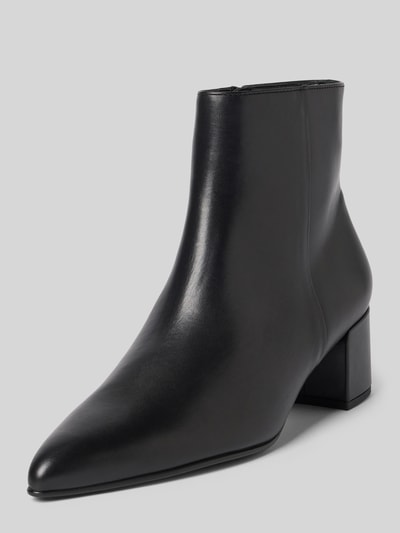 Högl Ankle Boots aus Leder mit Blockabsatz Black 1