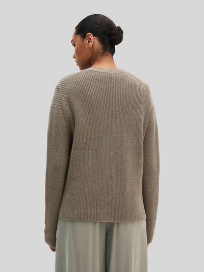 Marc O'Polo Loose Fit Pullover aus reiner Baumwolle Taupe 5