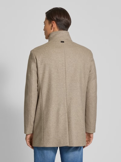 Strellson Regular fit lange jas met opstaande kraag, model 'Finchley' Beige - 5