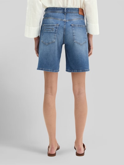 Marc O'Polo loose fit bermuda van denim Oceaanblauw - 5