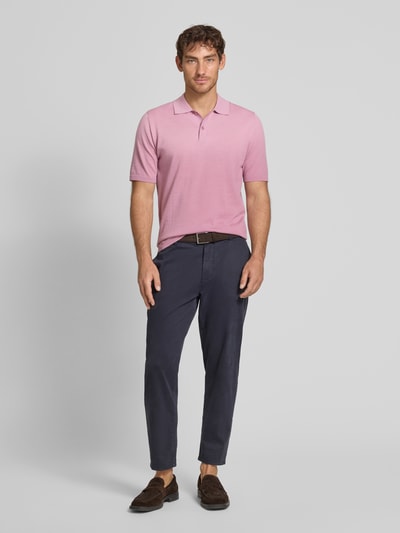 Samsøe Samsøe Poloshirt met korte knoopsluiting, model 'ROWAN' Rosé - 1