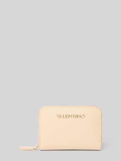 VALENTINO BAGS Portemonnee met labelapplicatie, model 'ALEXIA' Ecru - 1