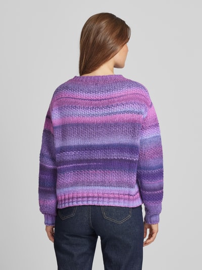 LOLLYS LAUNDRY Strickpullover mit Rundhalsausschnitt Modell 'Fairhaven' Lavender 5