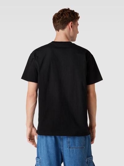 Carhartt Work In Progress T-Shirt mit Label-Stitching Modell 'American Script' Black 5