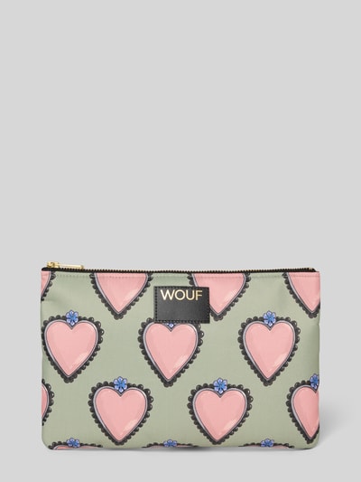 WOUF Make-uptasje met logopatch, model 'Glow' Rietgroen - 1