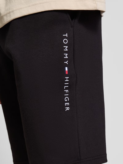 Tommy Hilfiger Sweatshorts mit Label-Print BLACK 3