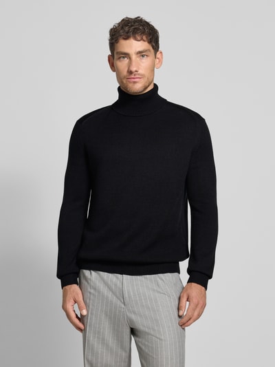 ARMANI EXCHANGE Regular fit van coltrui van een scheerwolmix, model 'Lupetto' Zwart - 4