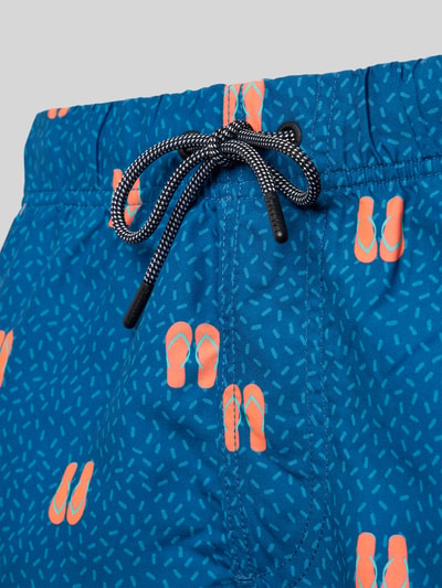 Shiwi Badehose mit Motiv-Print Modell 'Flipflops' Blau 2