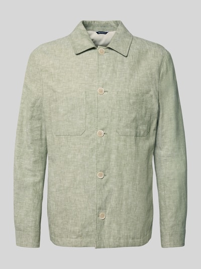 Produktfoto, Relaxed Fit Overshirt aus Leinen-Mix mit Kentkragen von MCNEAL, Leinen-Baumwoll-Mix, Knopfleiste, Brusttaschen, Sportmanschetten.