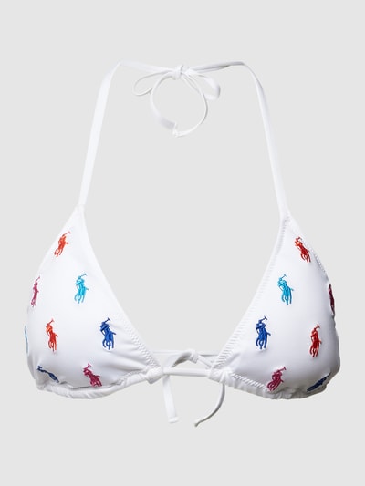 Polo Ralph Lauren Bikini-Oberteil mit Logo-Stitchings Weiss 2