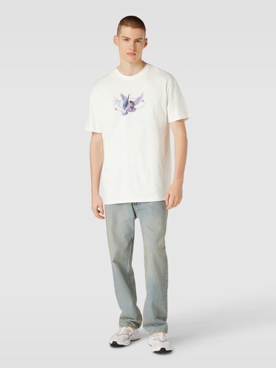 Mister Tee T-shirt met motiefprint, model 'VIVE LE LIBERTÉ' Offwhite - 1