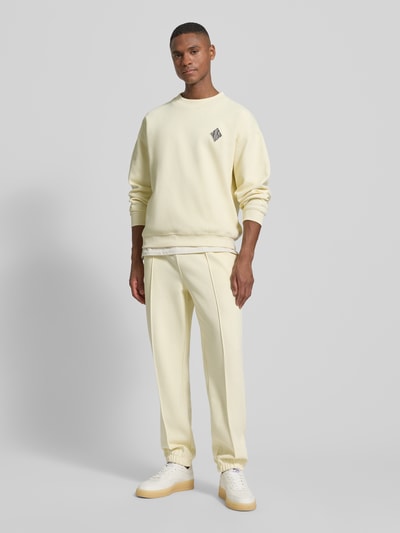 Lacoste Regular fit sweatpants van katoenmix Ecru - 1