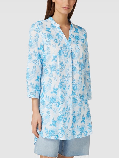 Montego Bluse mit floralem Muster Blau 4