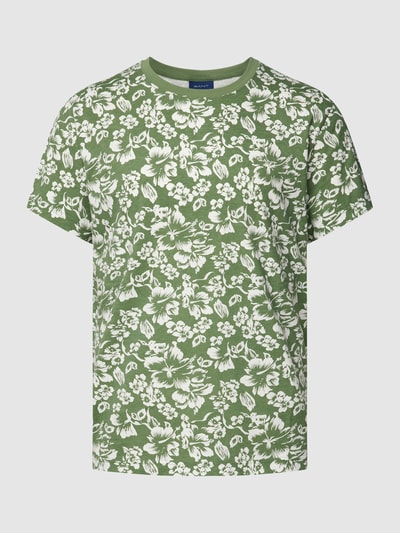 Gant Regular Fit T-Shirt mit Allover-Muster Modell 'FLORAL' Schilf 2