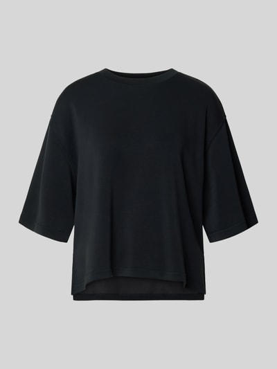 Produktfoto, T-shirt aus Modal-Mix mit Rundhalsausschnitt von Jake*s Casual, damski t-shirt, mieszanka modalu z dodatkiem streczu, krój relaxed fit, okrągły dekolt, czarny kolor, gładka struktura