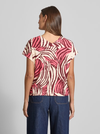 s.Oliver RED LABEL Relaxed Fit T-Shirt mit Allover-Muster Pink 5