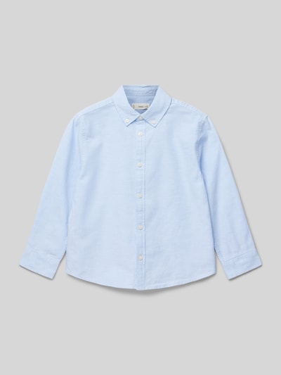 Mango Freizeithemd mit Button-Down-Kragen Bleu 1