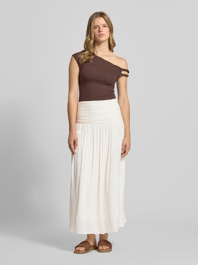 Gina Tricot Maxirock mit Raffungen Offwhite 1