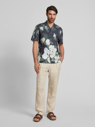 Colours & Sons Regular Fit Freizeithemd mit Reverskragen Blau 1