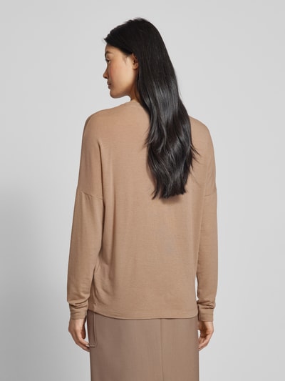 Windsor Oversized Longsleeve mit geripptem Rundhalsausschnitt Hellbraun 5