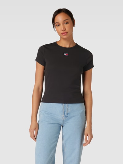 Tommy Jeans T-Shirt mit Label-Patch Black 4