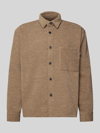 REVIEW Regular fit vrijetijdsoverhemd met structuurmotief Beige - 2