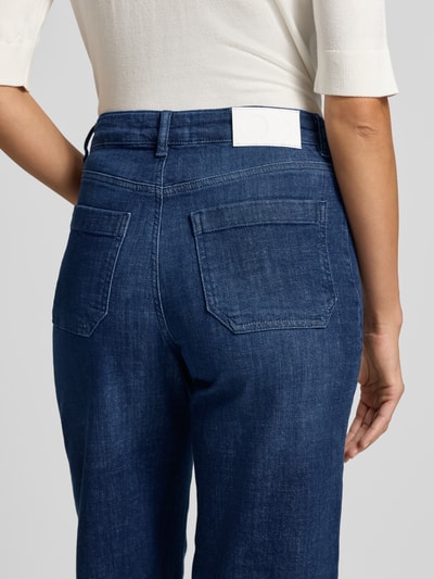 OPUS PANTS Wide leg jeans met siernaden, model 'Melly Groove' Donkerblauw - 3