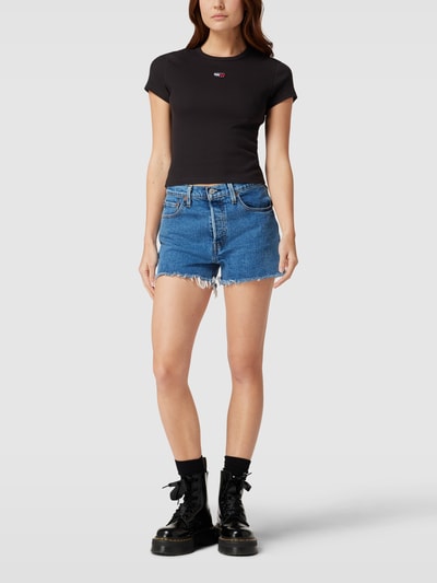 Tommy Jeans T-Shirt mit Label-Patch Black 1