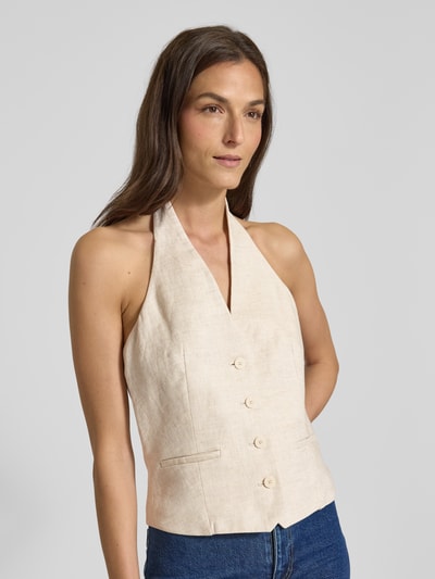 Mango Weste mit Neckholder Modell 'BORELI' Beige 3