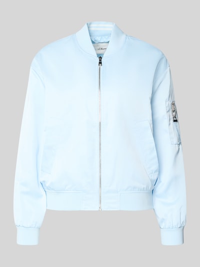 s.Oliver RED LABEL Regular Fit Bomberjacke mit College-Kragen Hellblau 2