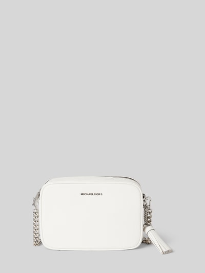 MICHAEL Michael Kors Schoudertas van zuiver leer met labeldetails, model 'JET SET' Wit - 2