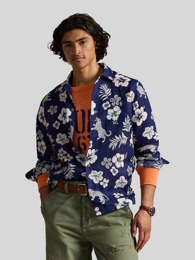 Polo Ralph Lauren Regular Fit Freizeithemd aus reinem Leinen Dunkelblau 4