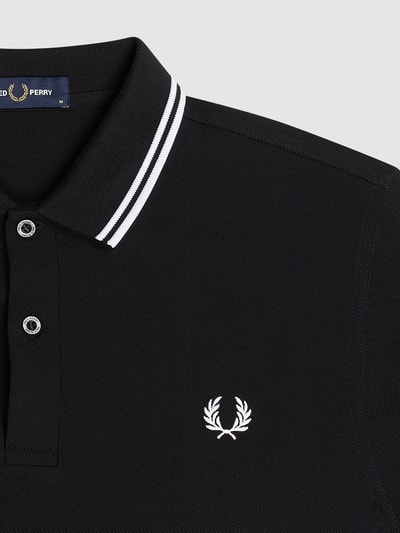Fred Perry Poloshirt mit Kontrastabschlüssen Black 4