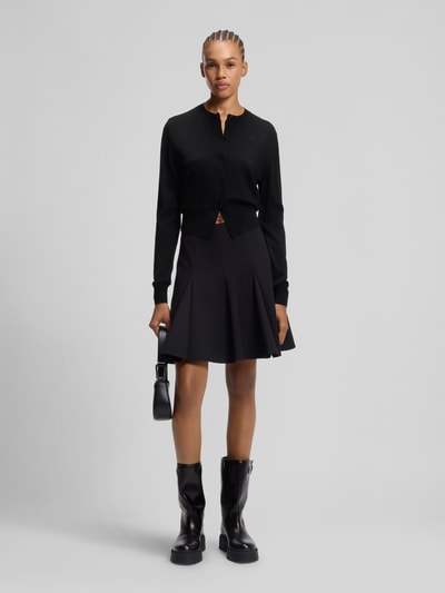 HUGO Regular fit gebreid jack van zuivere scheerwol, model 'SFABRI' Zwart - 1