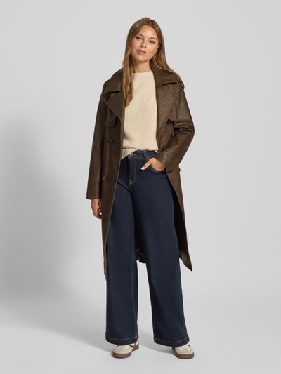 Guess Trencz z paskiem w talii model ‘CARMEN’ Ciemnobrązowy 1