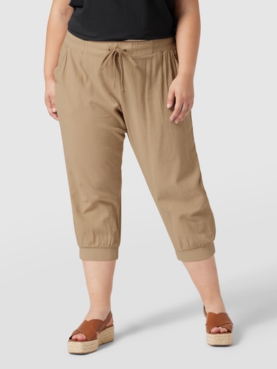 KAFFE Curve PLUS SIZE Caprihose mit Eingrifftaschen Sand 4